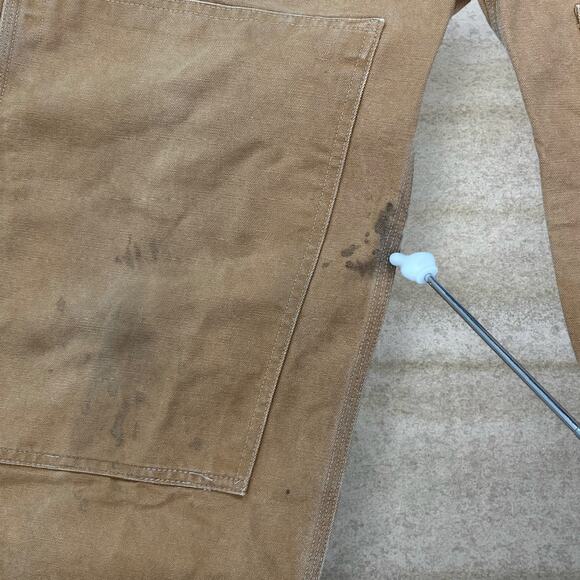 Vintage Carhartt Overalls Double Knees Baggy Wide Leg Tan Union Made in USA 90s - Picture 8 of 8